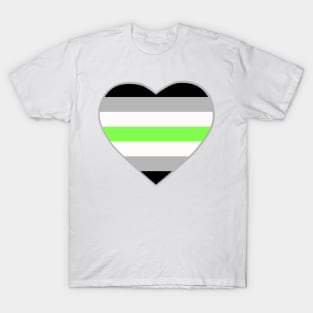 Pride Flag Heart Agender T-Shirt